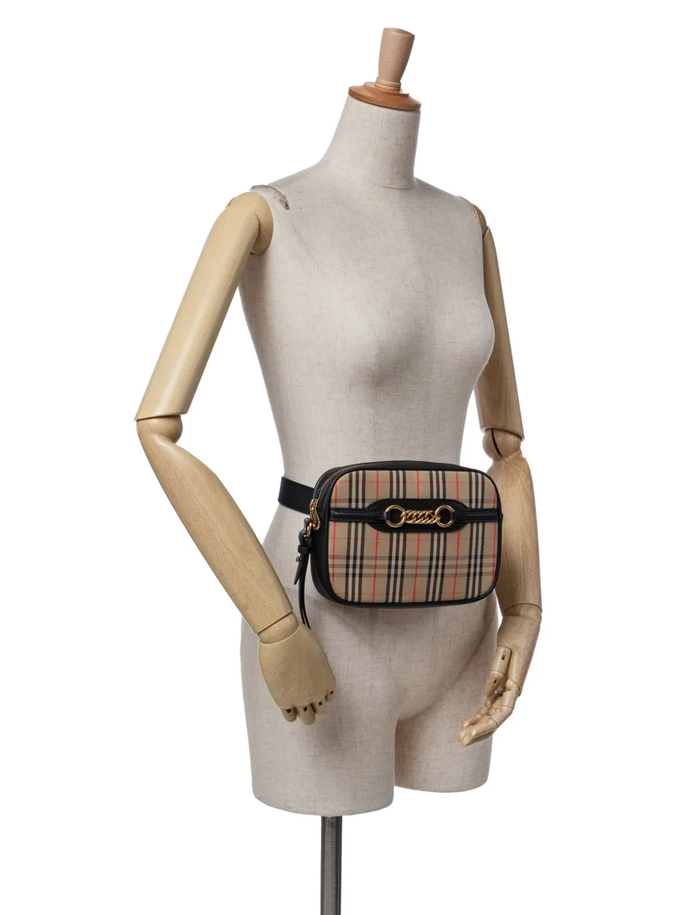 Burberry Pre-Owned 2000-2017 Haymarket Check Canvas 1983 Link belt bag | Pre-Owned | Image 2