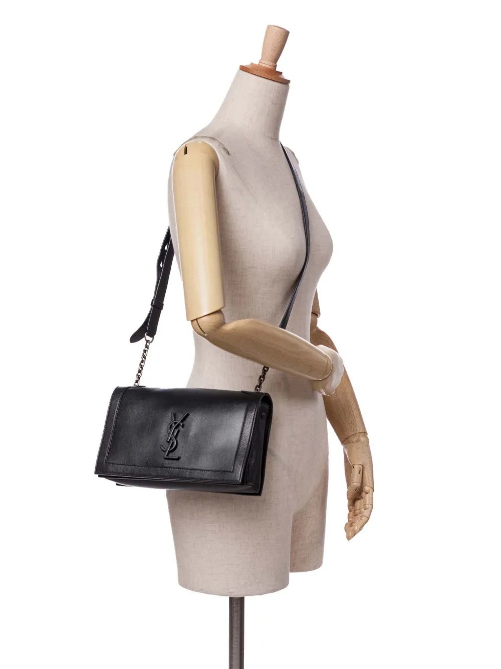 Pre-owned Saint Laurent 2019 Calfskin Monogram Book Bag Crossbody Bag