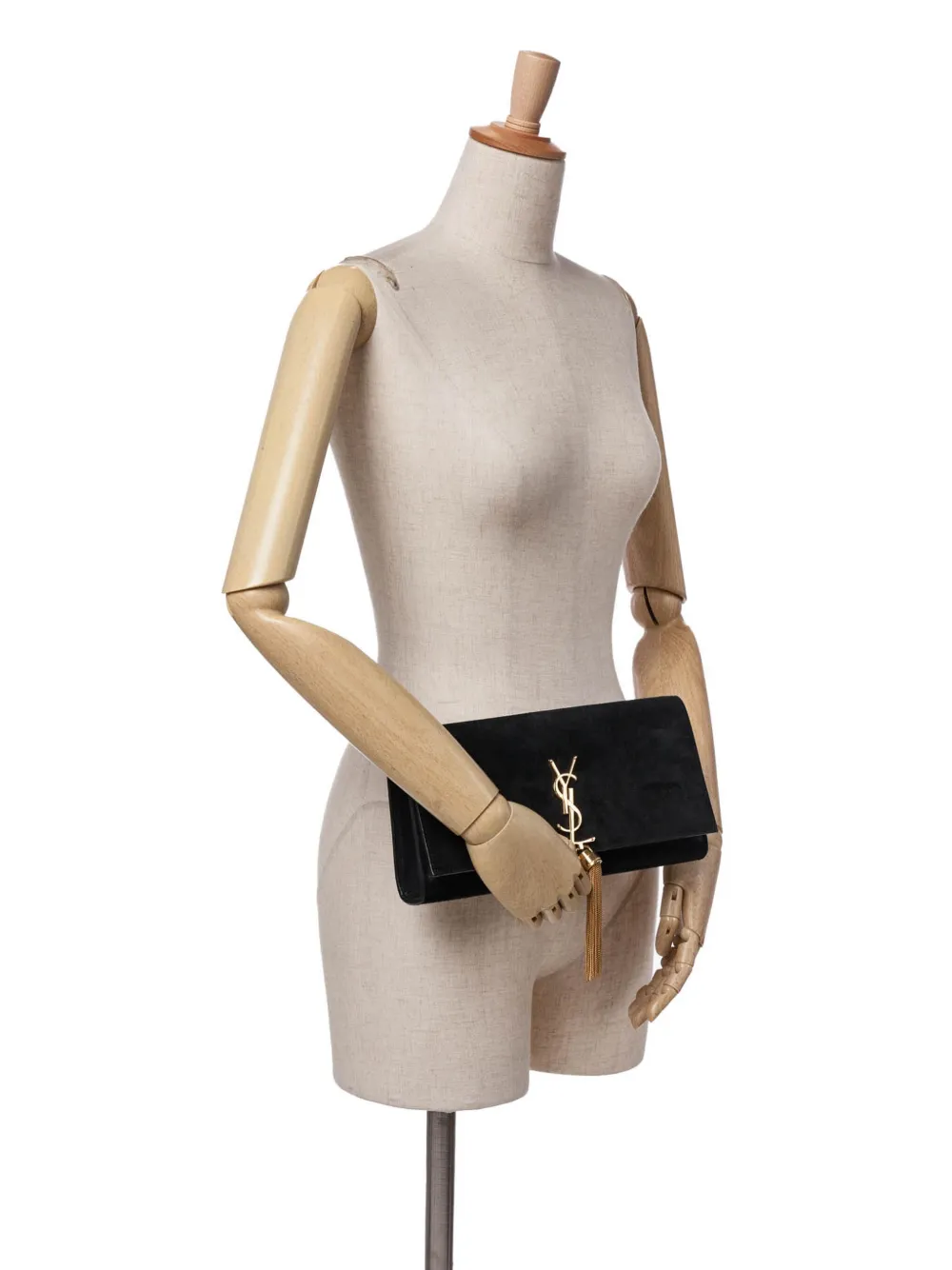 Saint Laurent Pre-Owned pochette Monogram Cassadre en daim (2014) | Pre-owned | Image 2