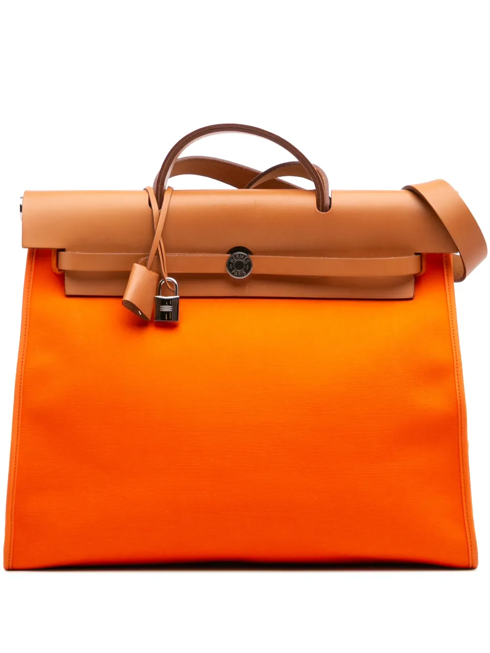 Pre-owned Hermes 2014 Toile Herbag Zip 39 Satchel