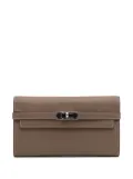 Hermès Pre-Owned 2015 Chevre Mysore Kelly Longue Wallet long wallets - Brown