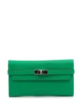 Hermès Pre-Owned 2015 Chevre Mysore Kelly Longue Wallet long wallets - Green