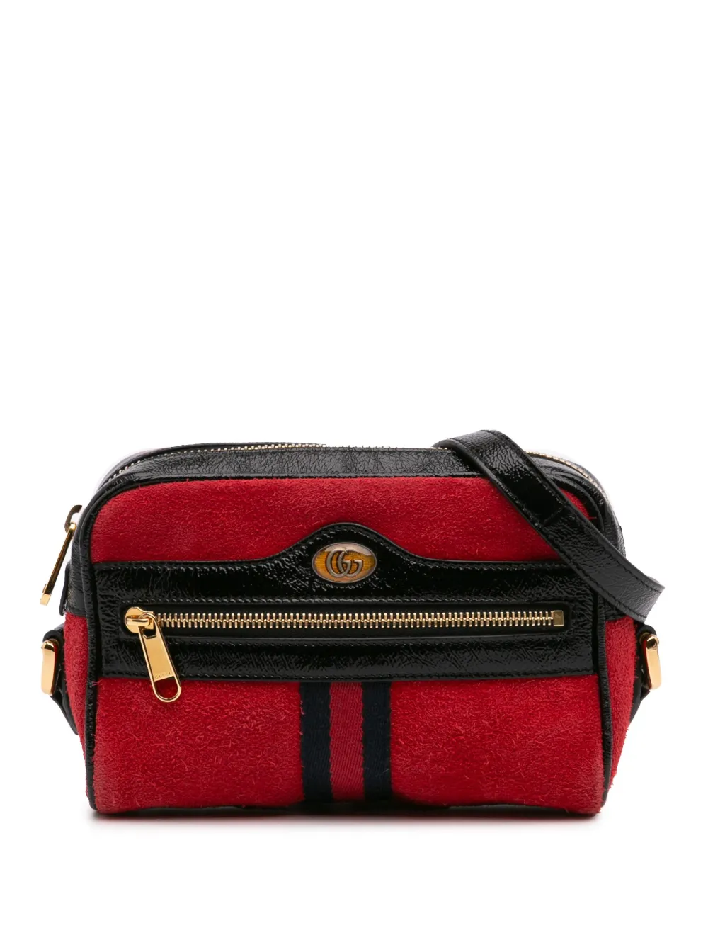 Gucci Pre-Owned 2016-2025 Mini Suede Ophidia crossbody bag - ブラック Gucci Pre-Owned 2016-2025 Mini Suede Ophidia crossbody bag - ブラック