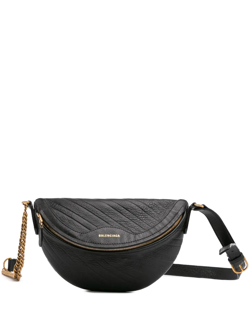 Balenciaga Pre-Owned 2019 XXS Shiny Goatskin Allover Logo Embossed Balenciaga Pre-Owned 2019 XXS Shiny Goatskin Allover Logo Embossed