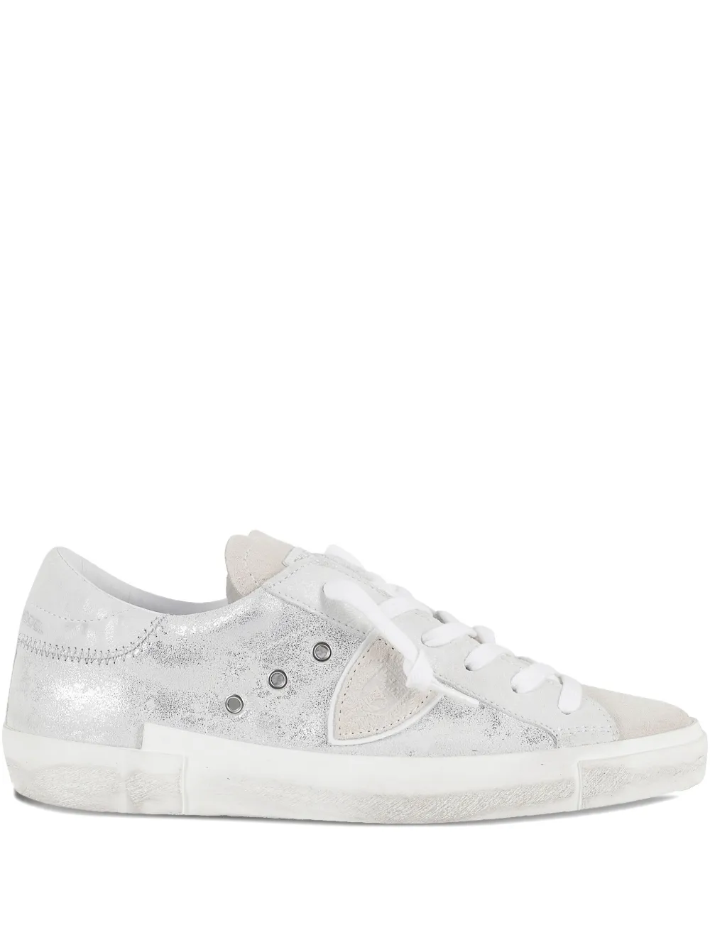 Philippe Model Paris leather low sneakers Silver