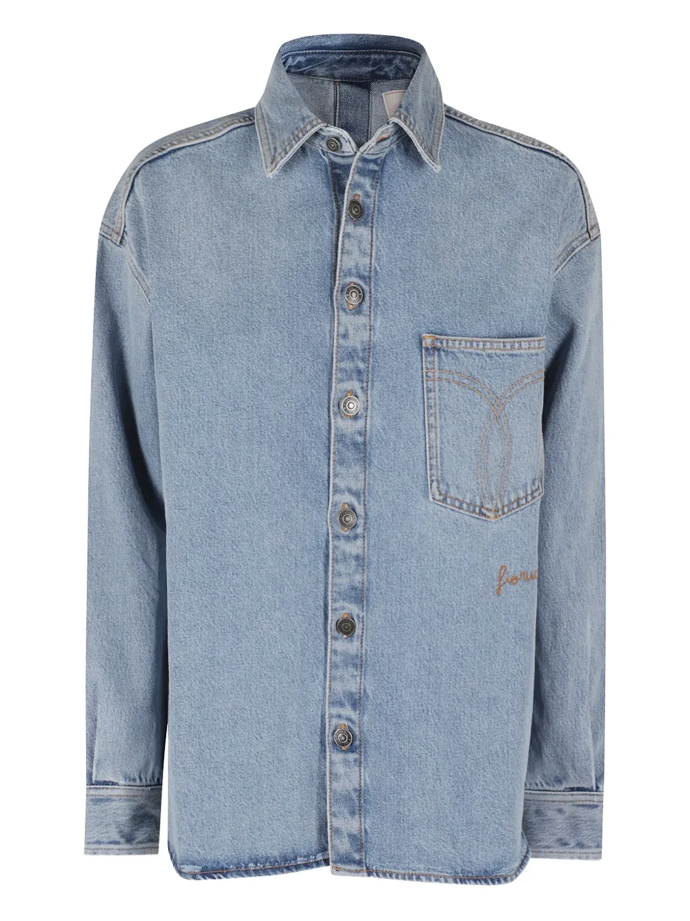 Fiorucci Open Back shirt | Blue | Image 1