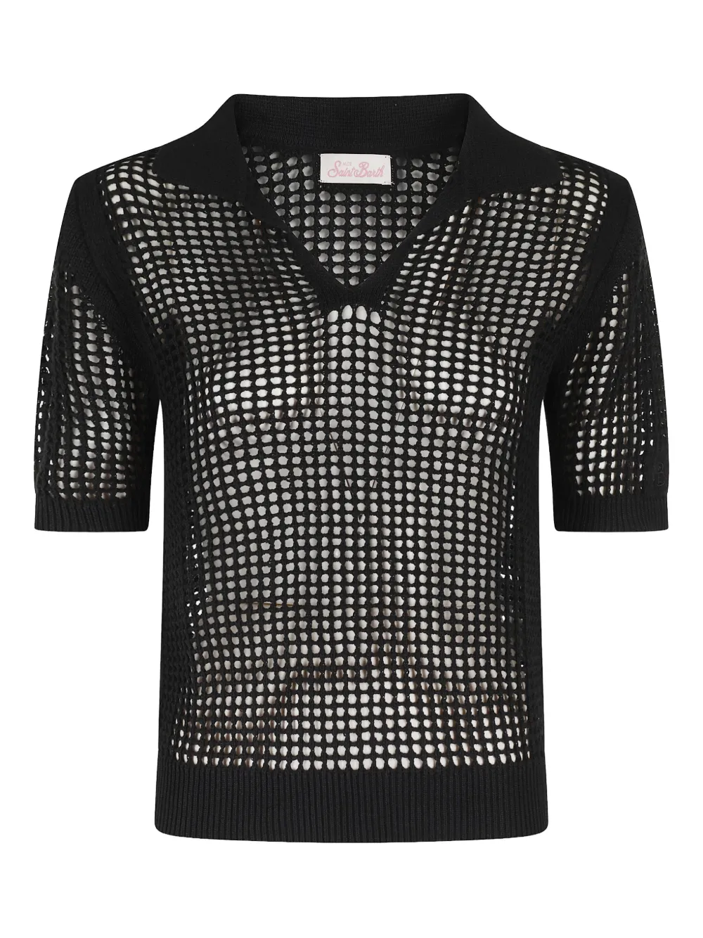 MC2 Saint Barth Flora poloshirt Zwart