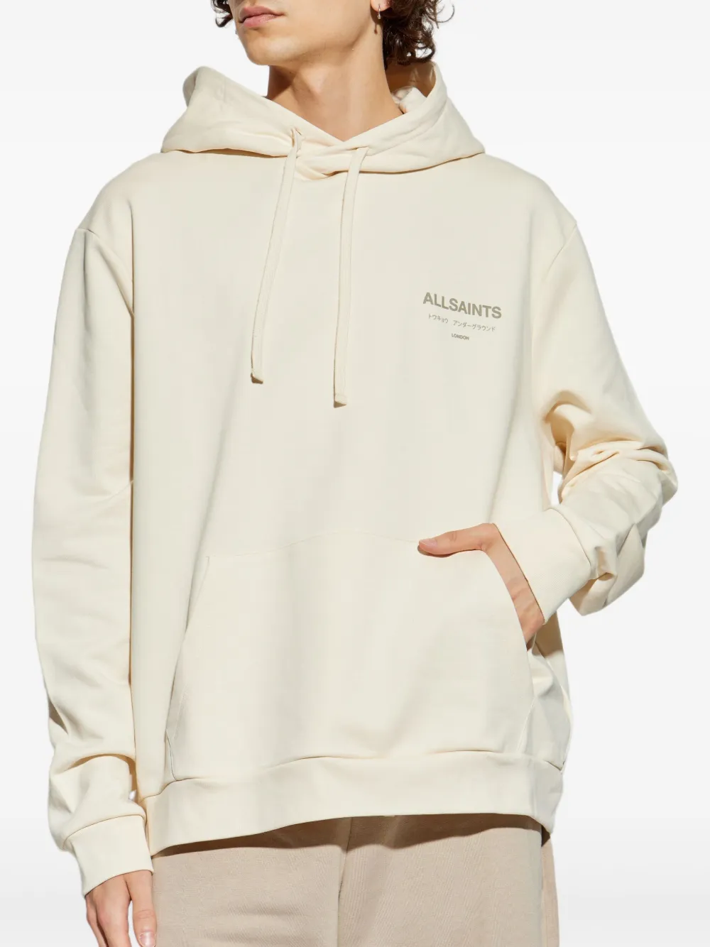 AllSaints Underground hoodie Beige