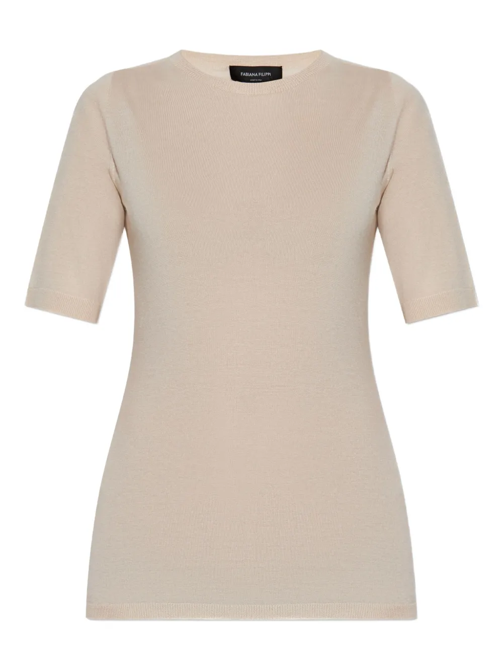 Fabiana Filippi Fijngebreid T-shirt Beige