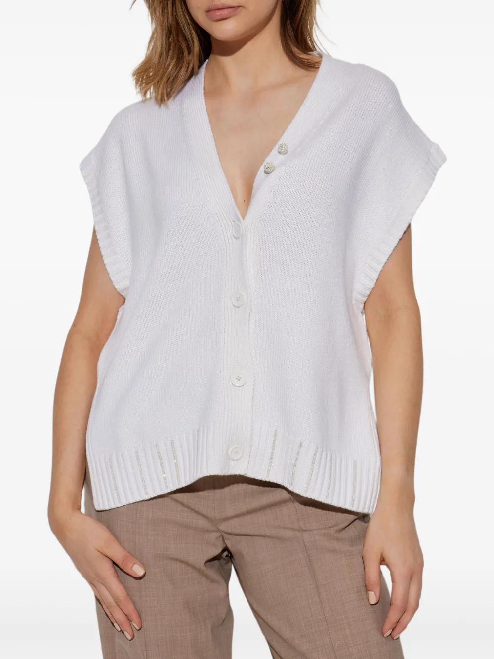 Shop Fabiana Filippi Wool Cardigan