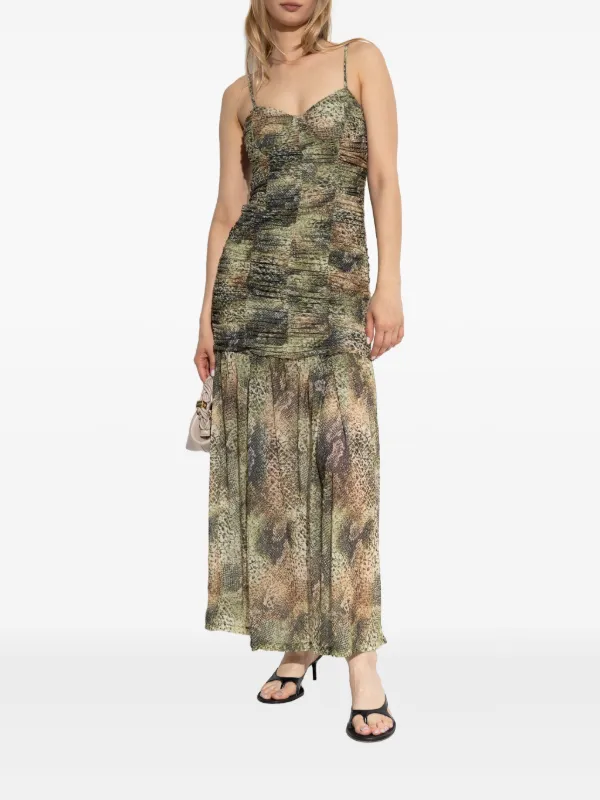 Gestuz Snira Maxi Dress | Green | FARFETCH JO