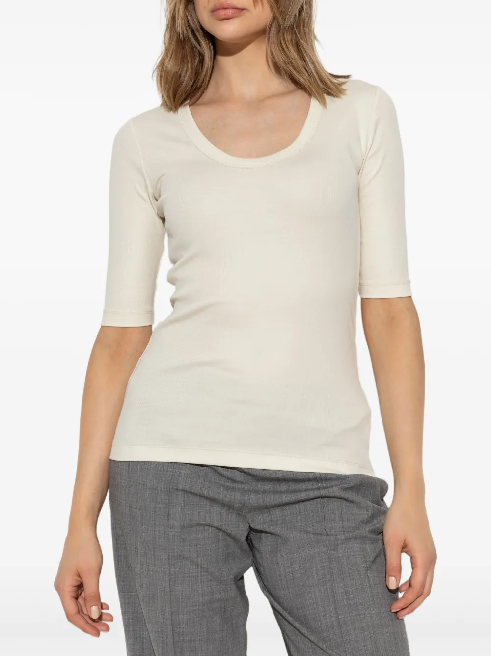 Fabiana Filippi Katoenen top Beige