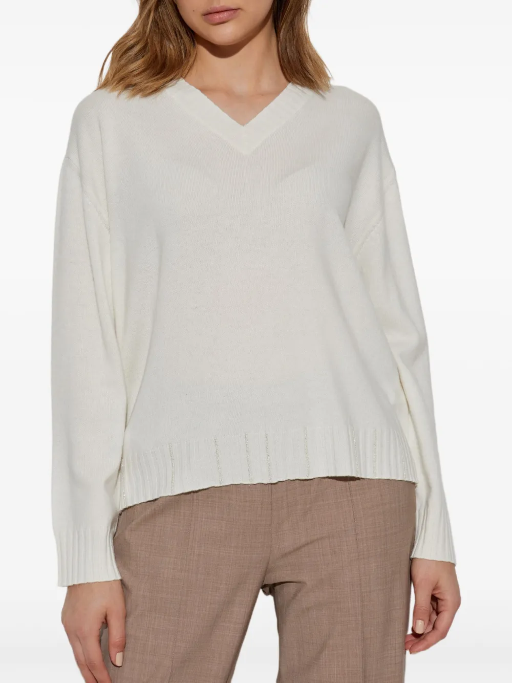 Fabiana Filippi Trui van zijdemix Beige