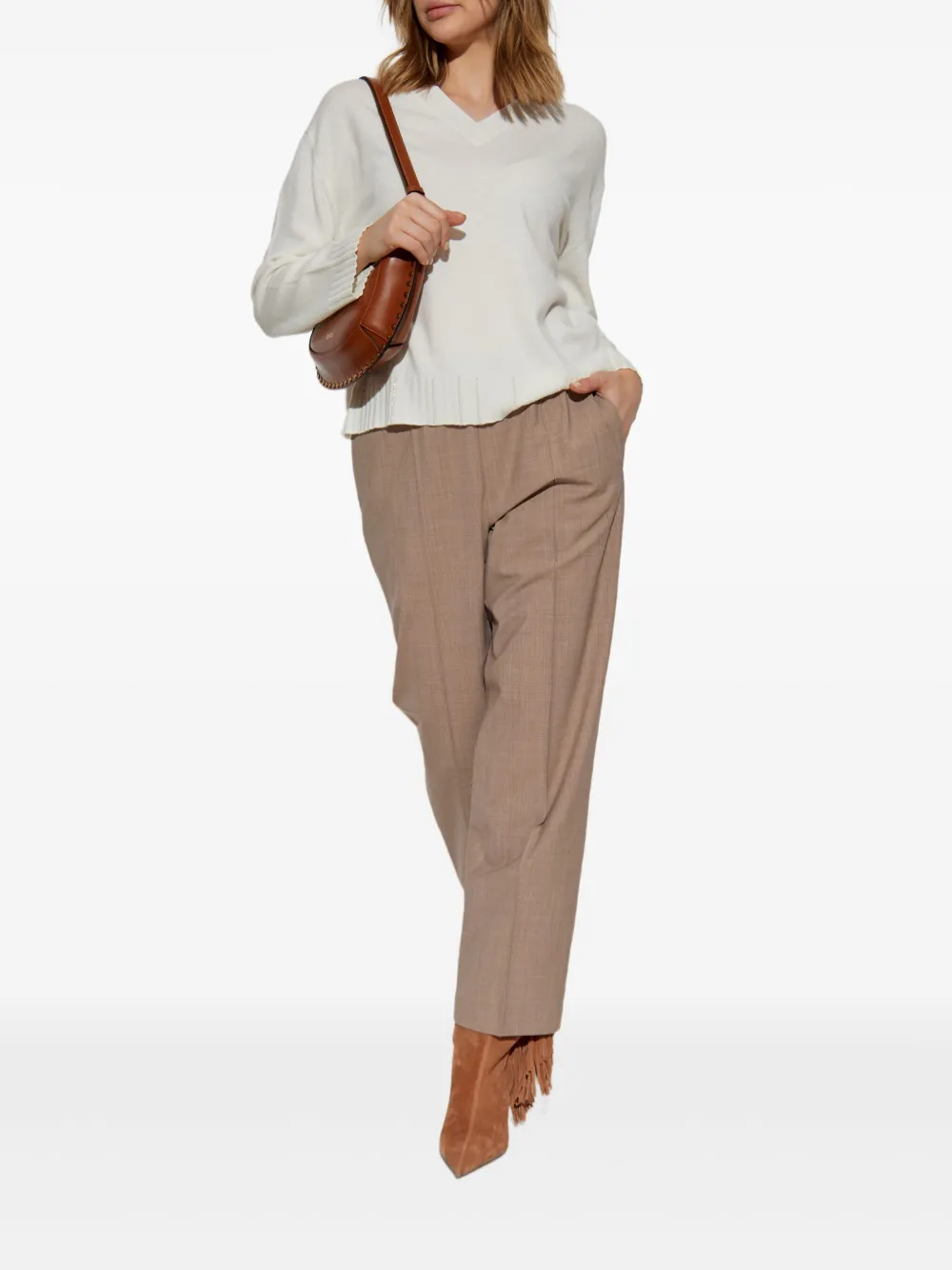 Fabiana Filippi Trui van zijdemix Beige