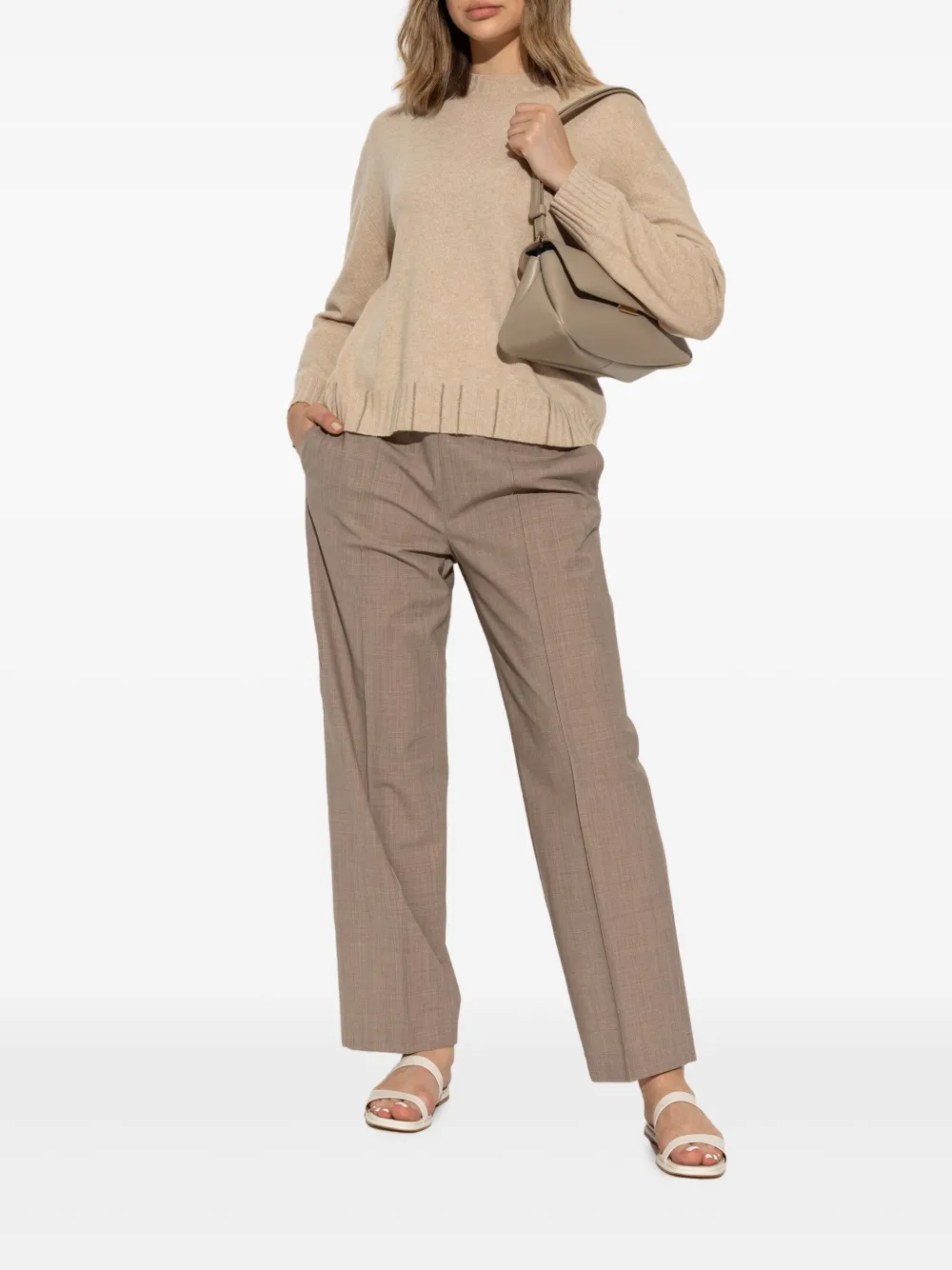 Fabiana Filippi creased straight-leg trousers - Beige