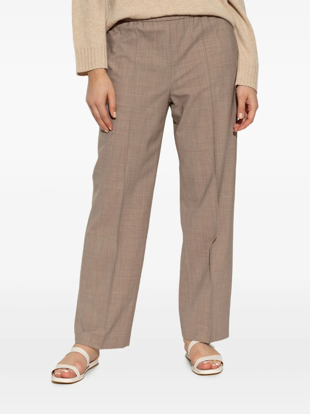 Fabiana Filippi Straight plooibroek Beige