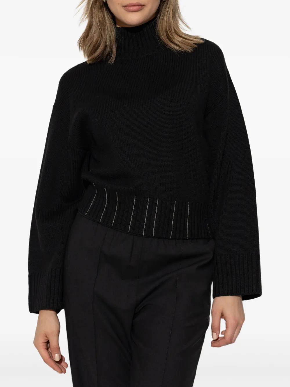 Fabiana Filippi Monili-embellished sweater Zwart