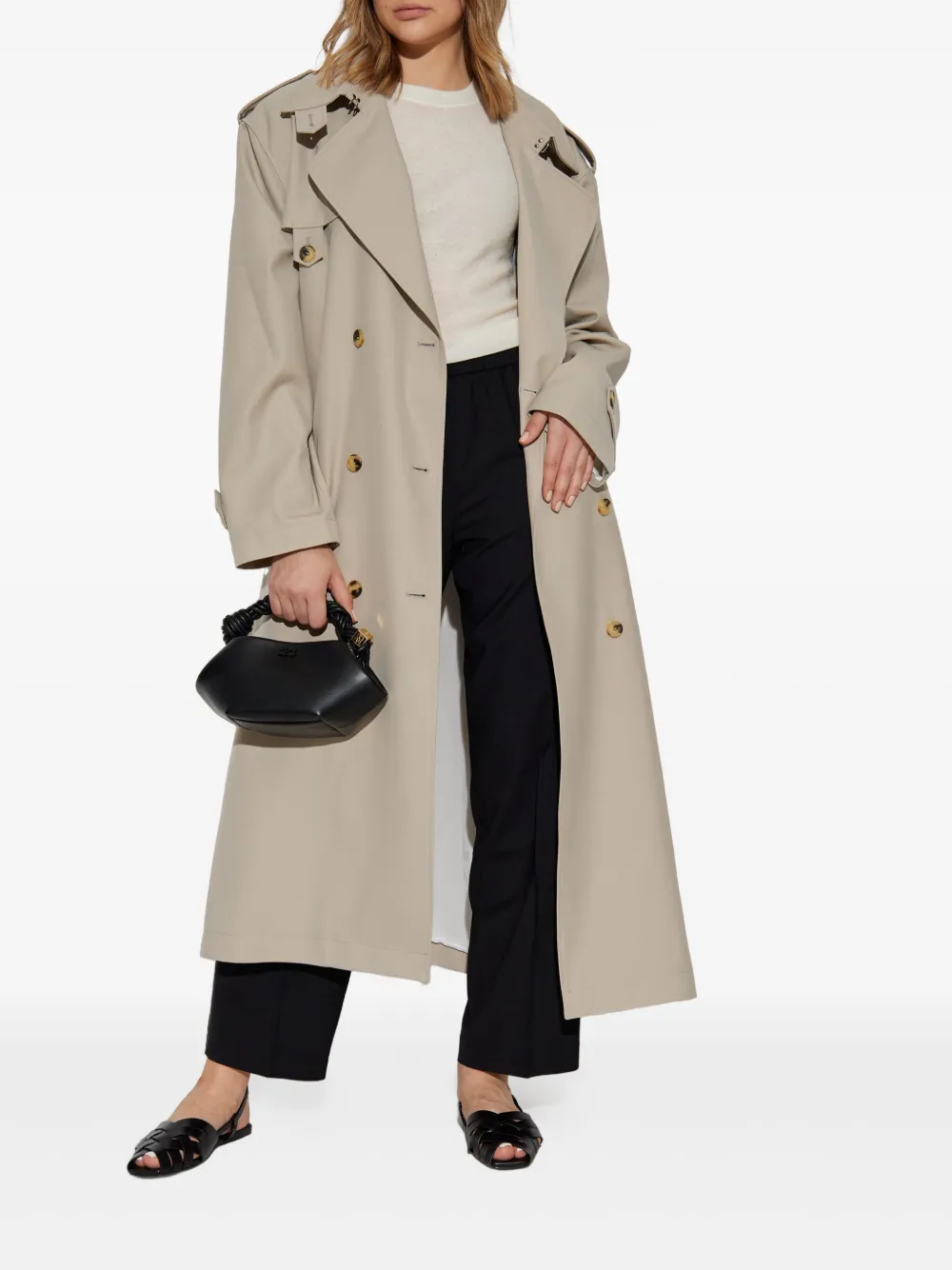 Fabiana Filippi T-shirt met pailletten Beige