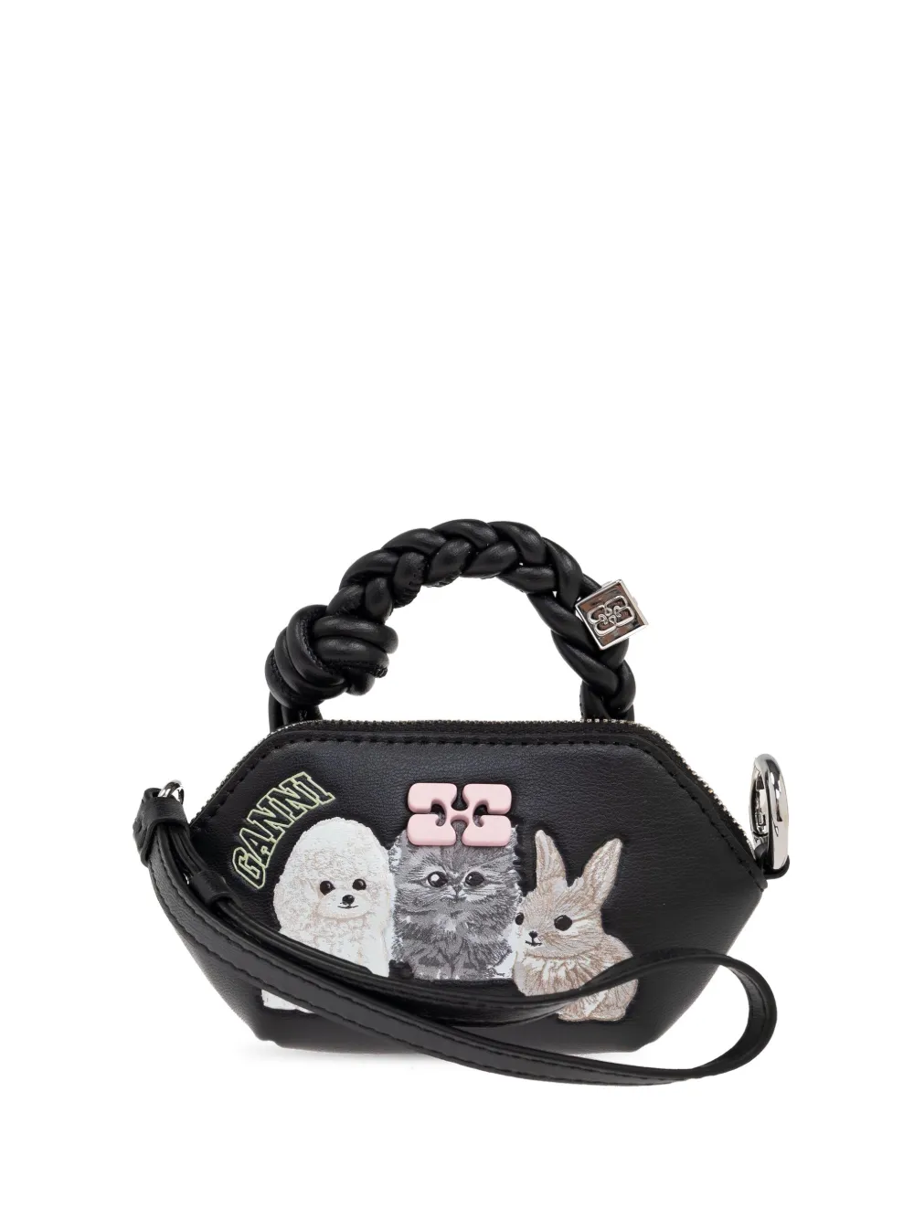 GANNI totebag i läder | svart | Image 1