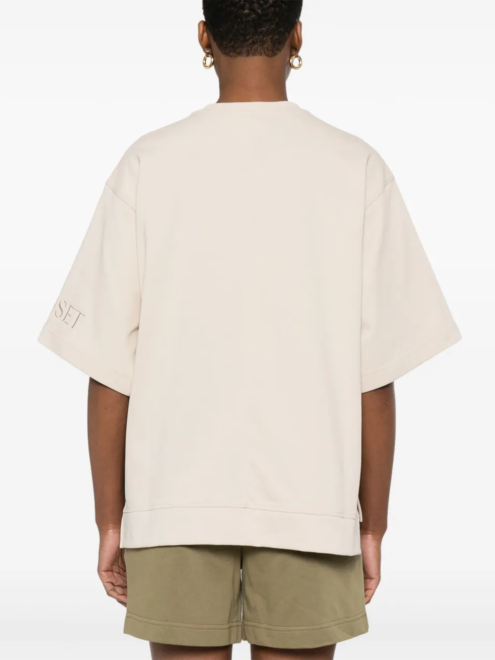 TWINSET T-shirt met geborduurd logo Beige