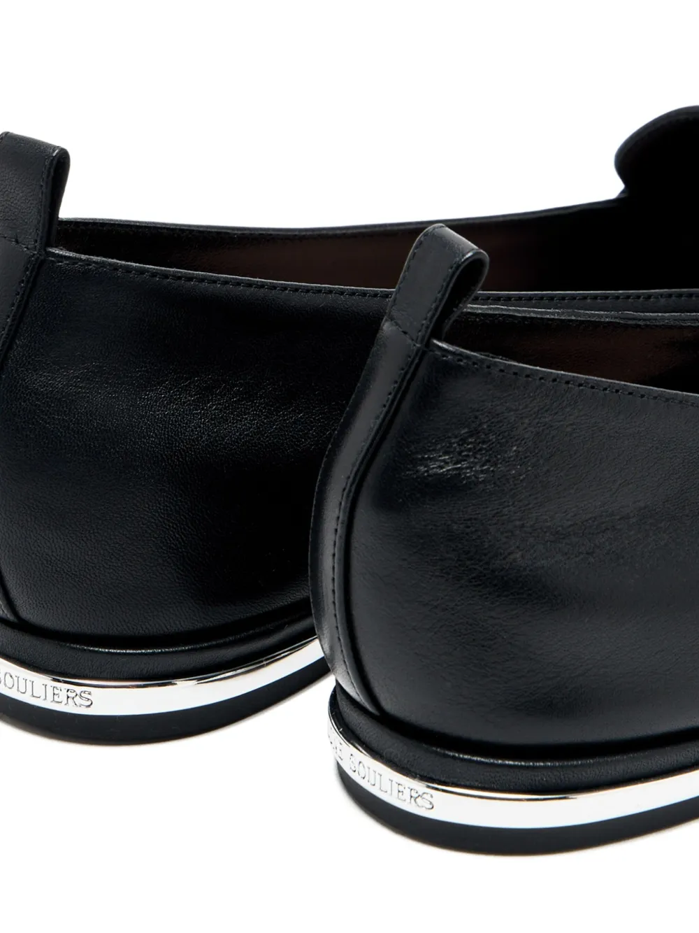 Malone Souliers Dora leren loafers met puntige neus Zwart