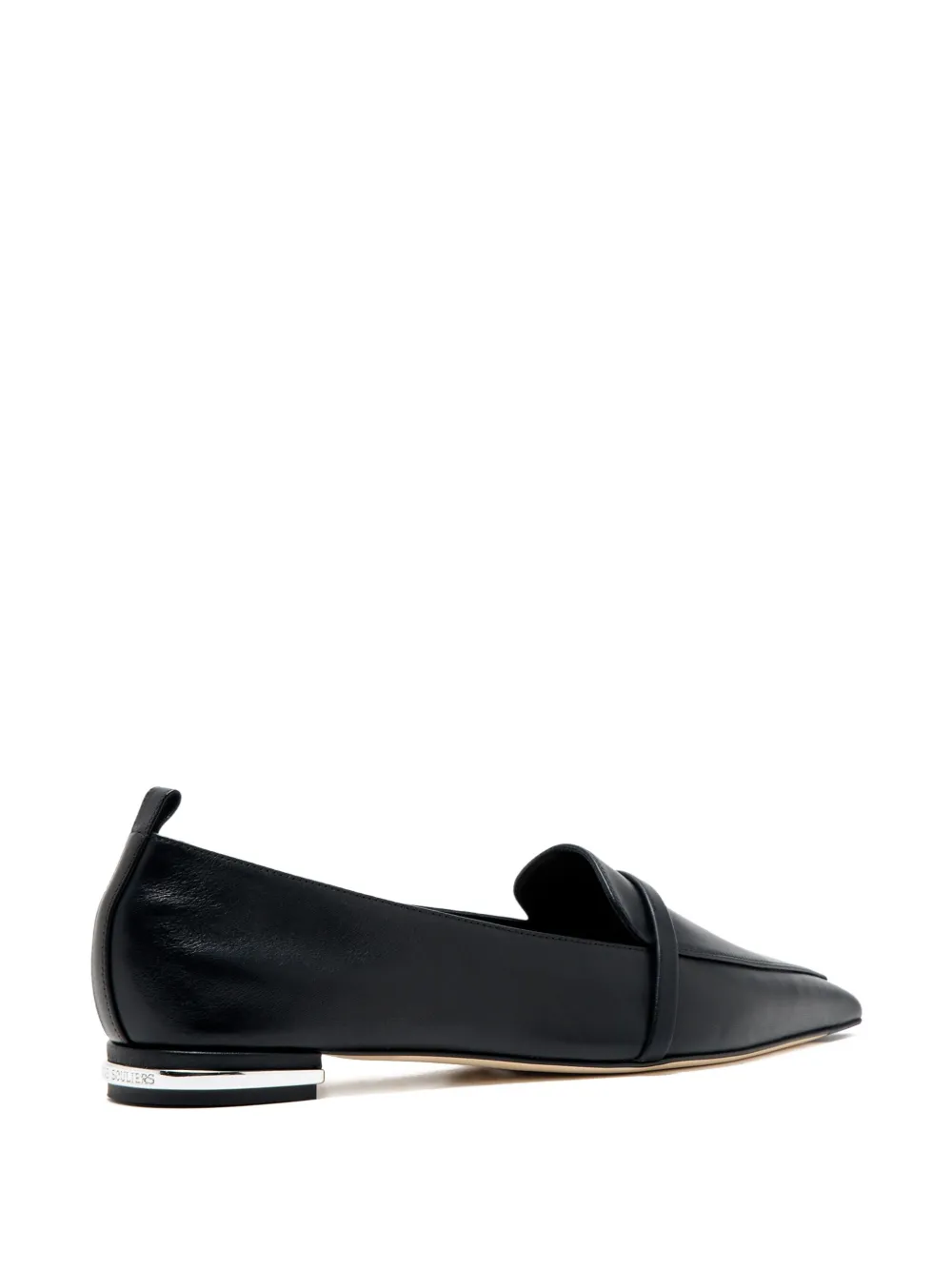 Malone Souliers Dora leren loafers met puntige neus Zwart
