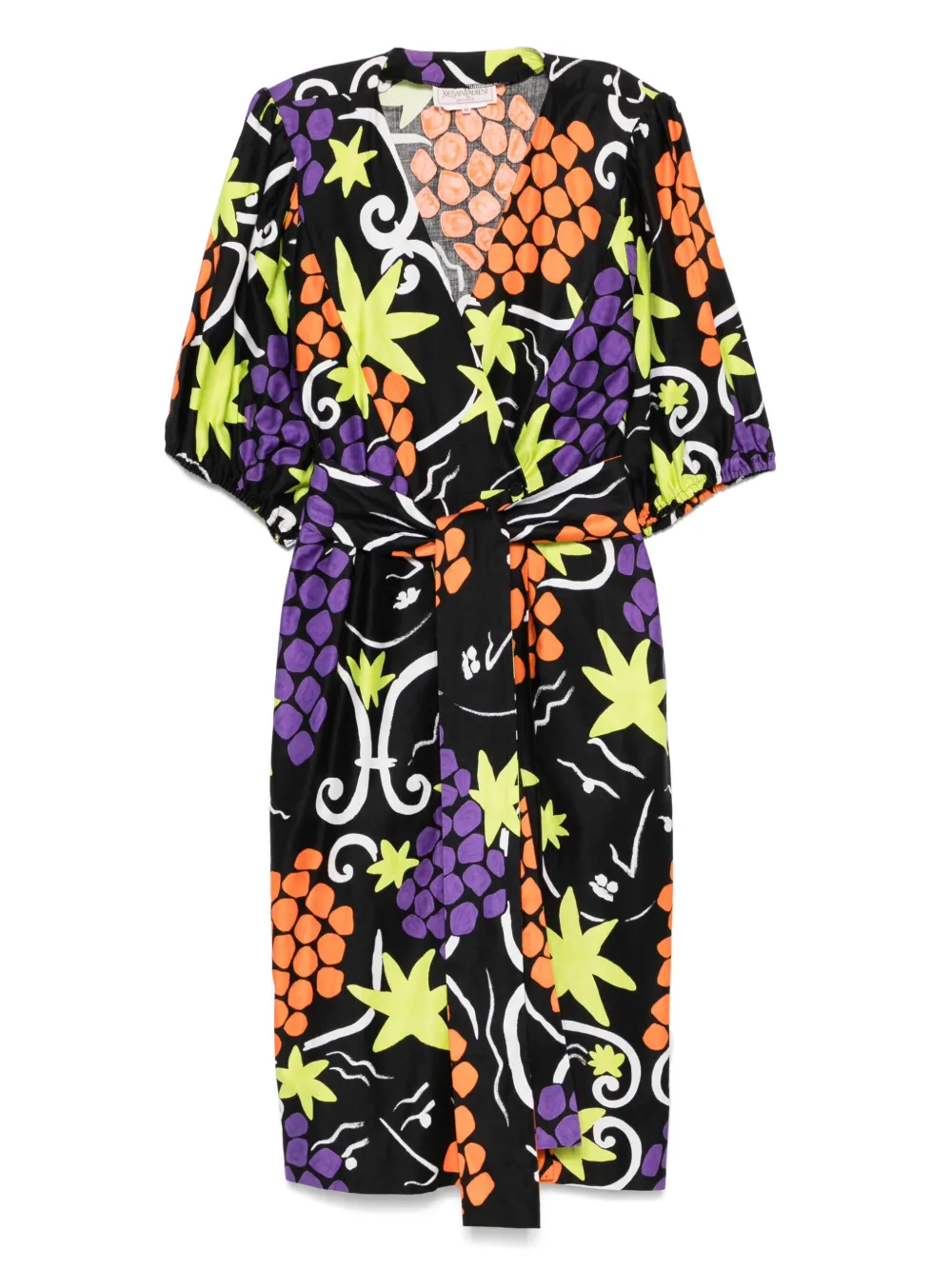 Saint Laurent Pre-Owned 1980s cotton dress | Black | Image 1