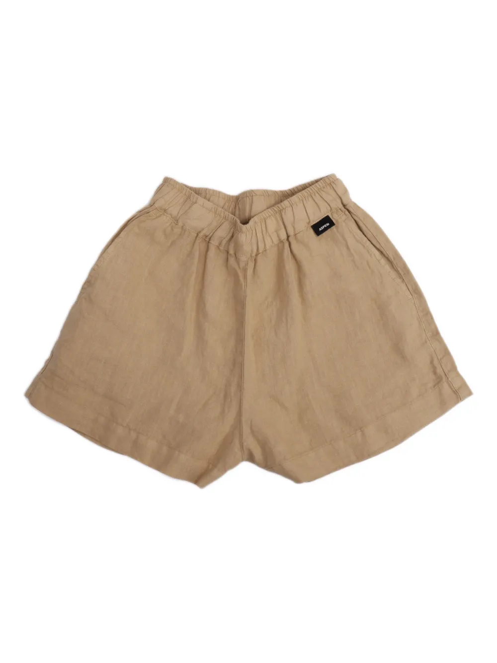 Aspesi Kids short en lin à taille élastiquée | tons neutres | Image 1