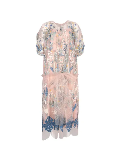 Biyan Araina embroidered tulle dress
