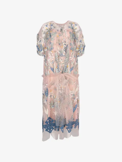 Biyan Araina embroidered tulle dress
