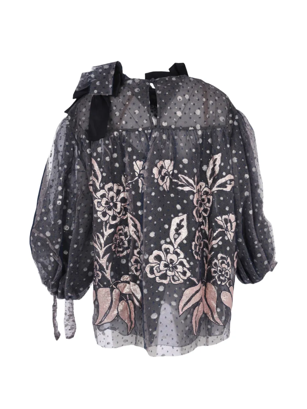  Biyan Blouse Superposée à Manches Froncées - Bleu 