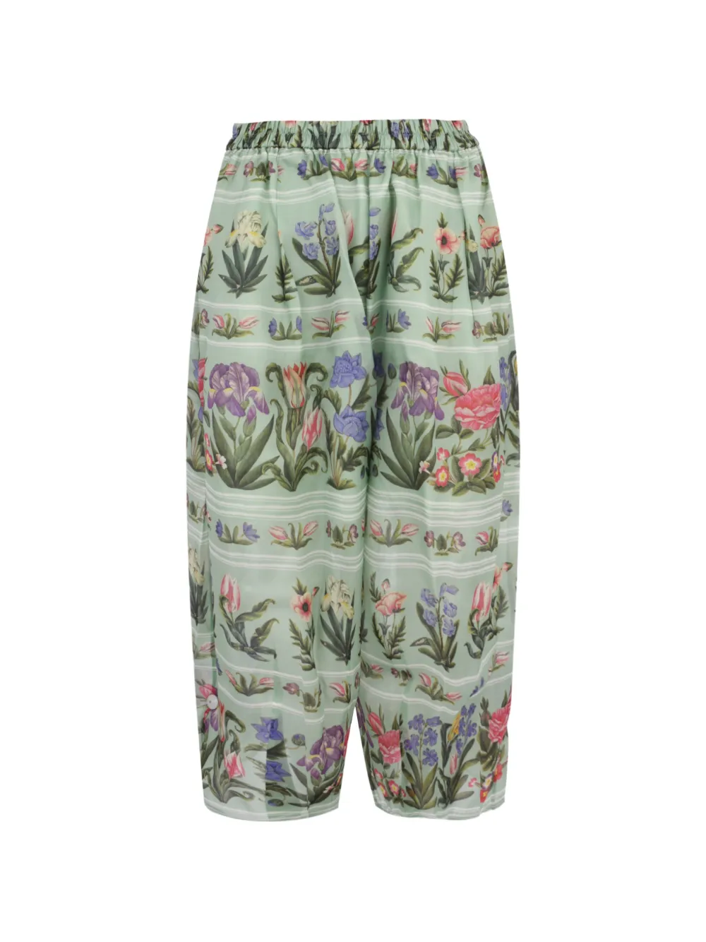 Biyan Pita floral-print organza trousers - Verde
