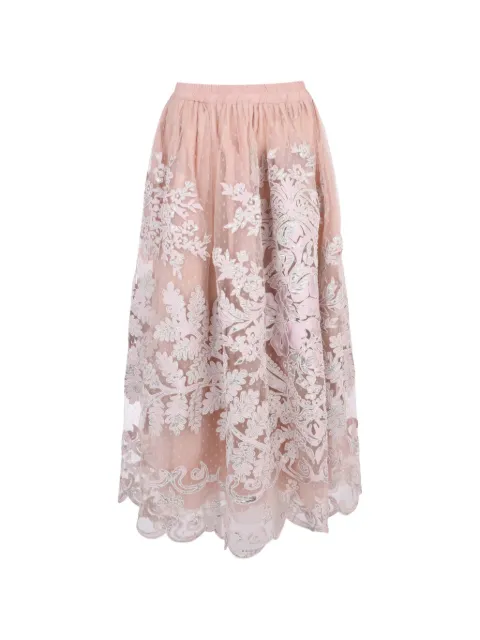 Biyan Mabel embroidered tulle skirt
