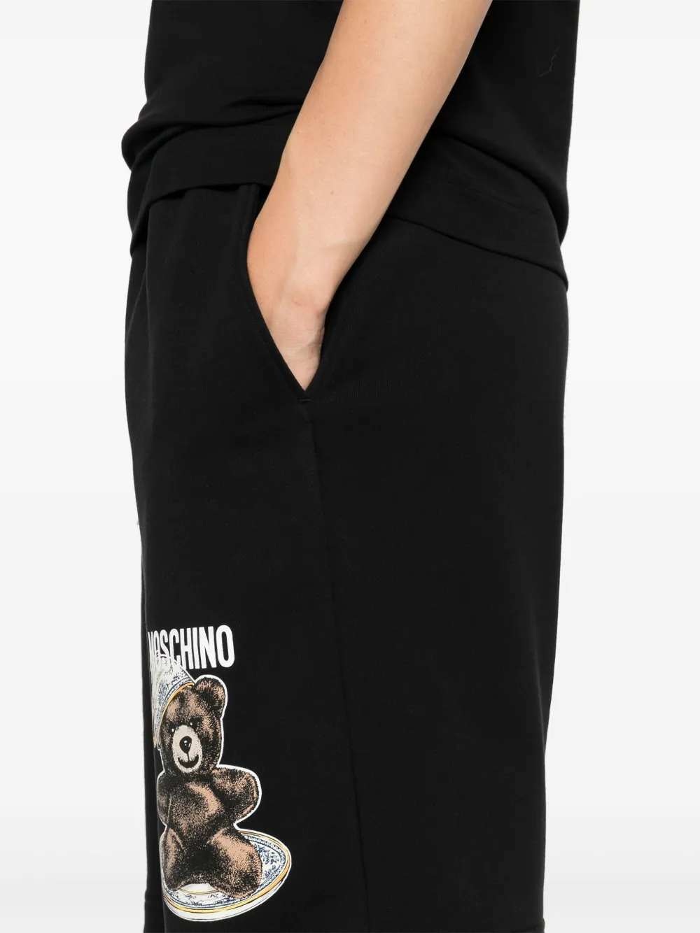 Moschino Trainingsshorts met beerprint Zwart