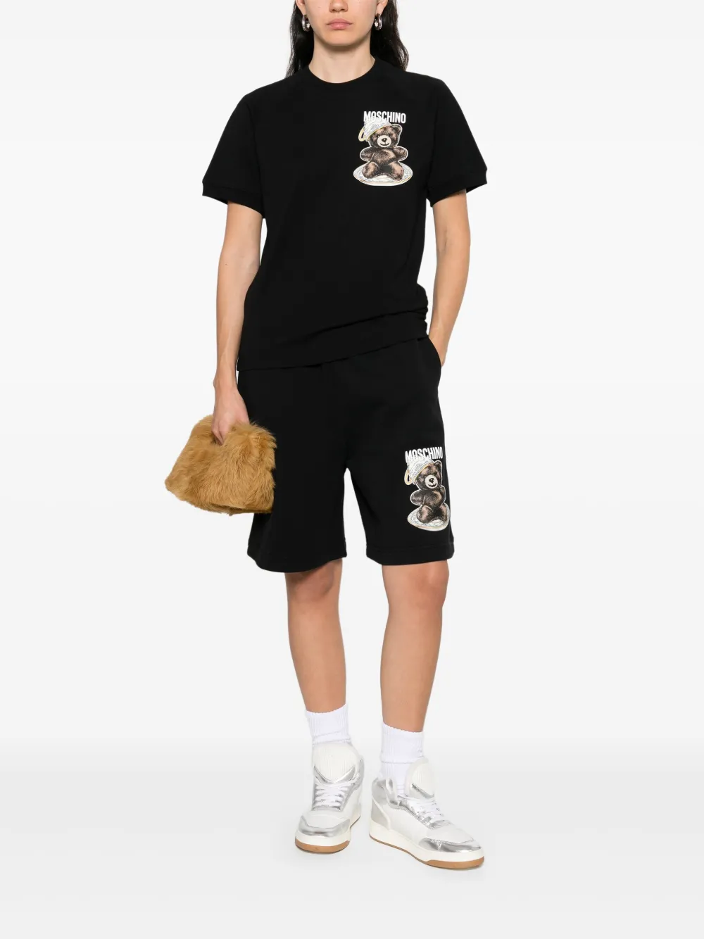 Moschino Bear-print track shorts | Knee-Length Shorts | Image 2