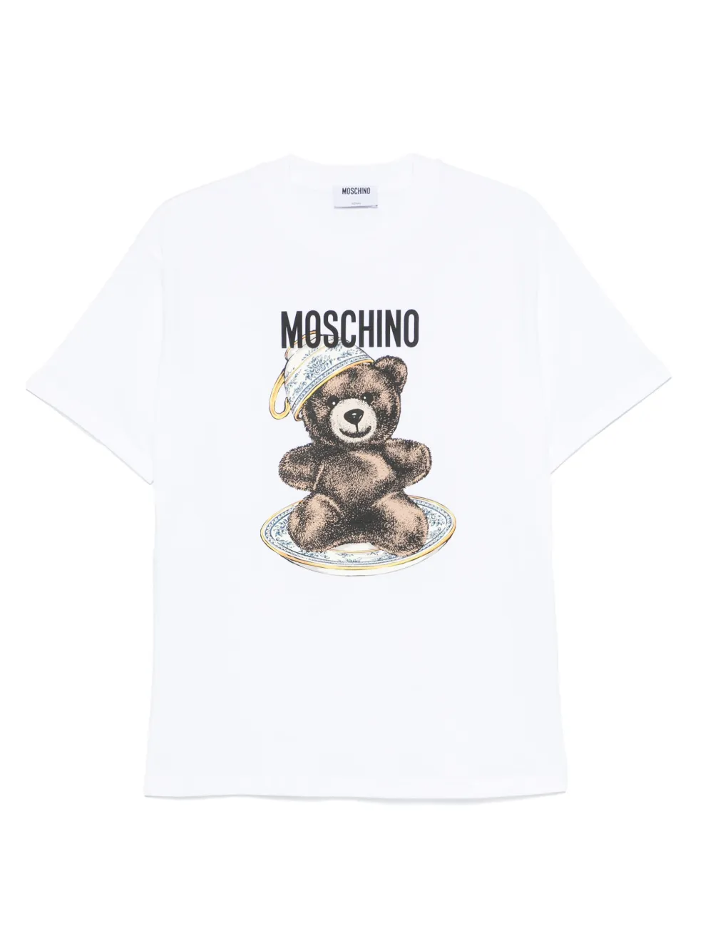 Moschino logo-print T-shirt Wit
