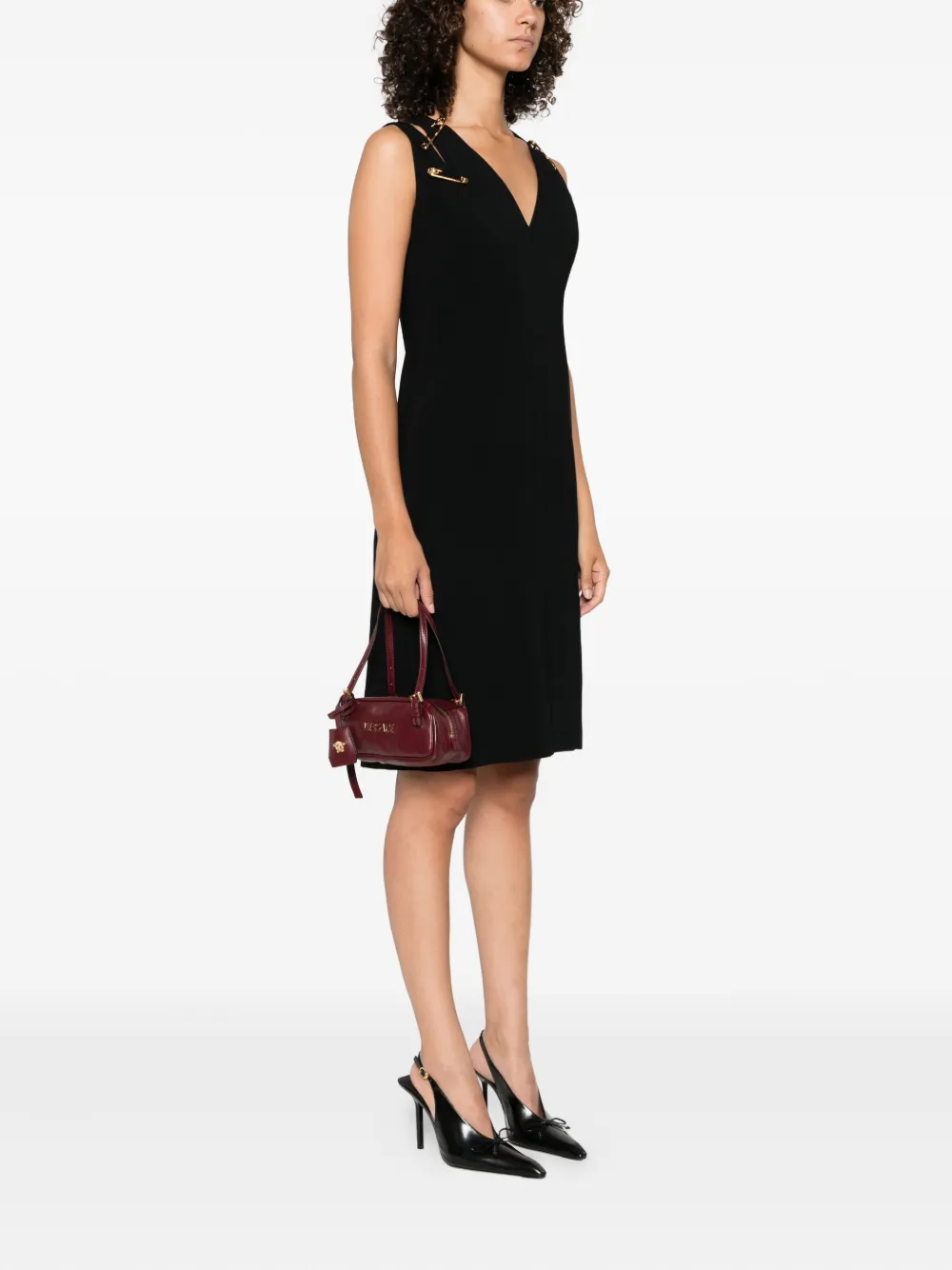 Versace Tag Bowling shoulder bag Rood