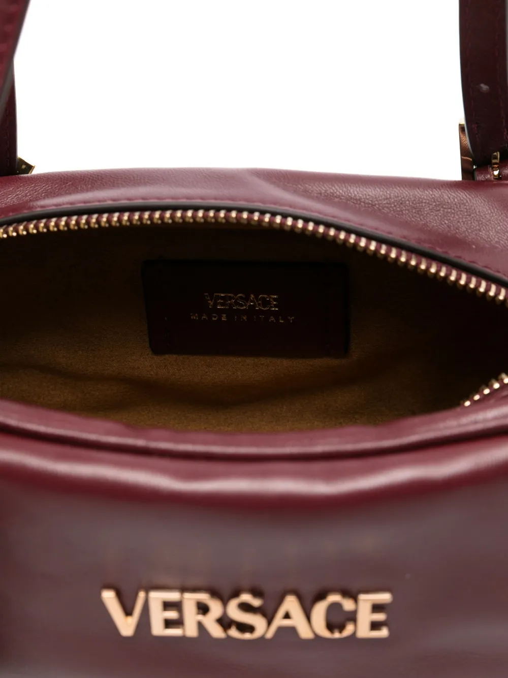 Versace Tag Bowling shoulder bag Rood