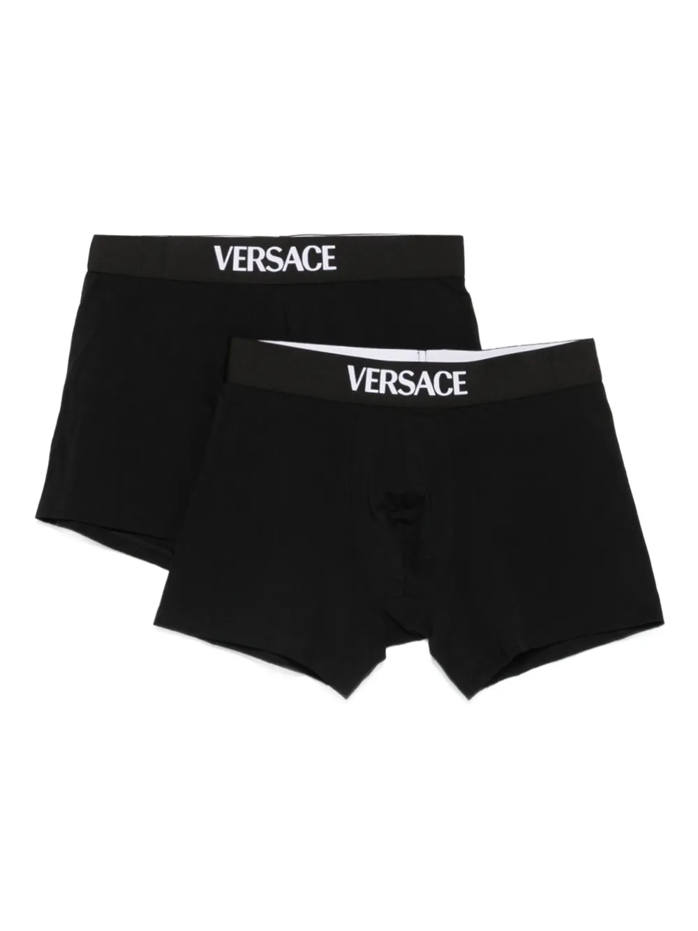 Versace logo-print boxer shorts (set of two) Zwart