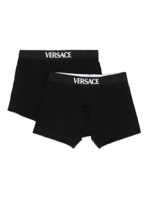 Versace グレカ ボーダー ボクサーパンツ | ブラック | FARFETCH JP