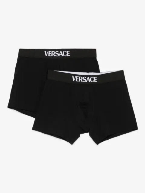 Versace cotton-jersey long trunks 2-pack