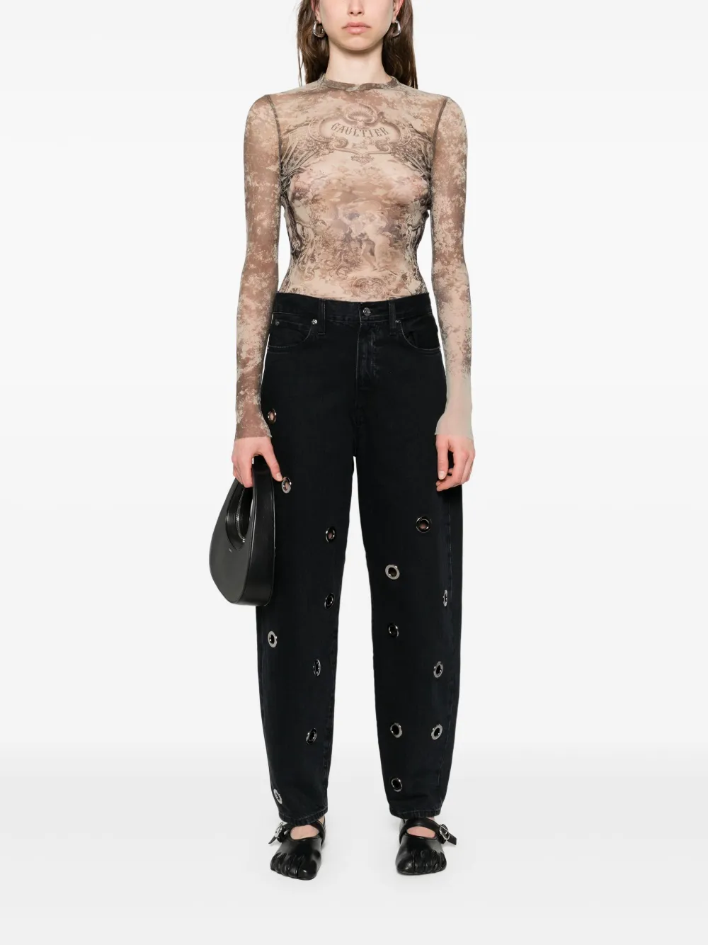 Jean Paul Gaultier top de malla | Chalecos y camisetas | Image 2