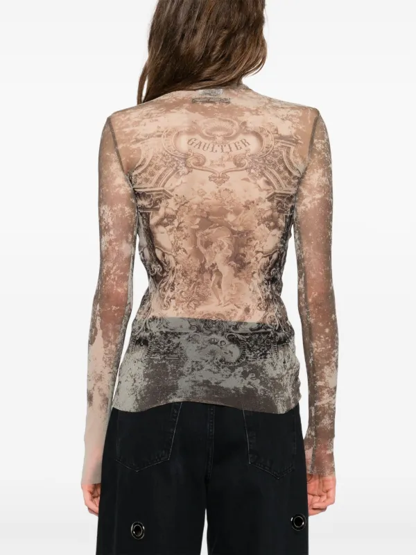 Jean Paul Gaultier Mesh Top | Neutrals | FARFETCH
