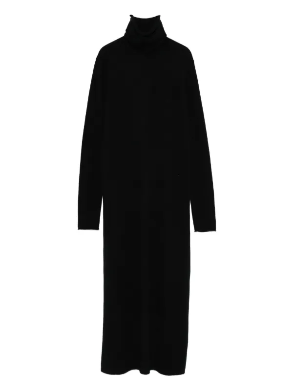 Lisa Yang Turtleneck Midi Dress in Black