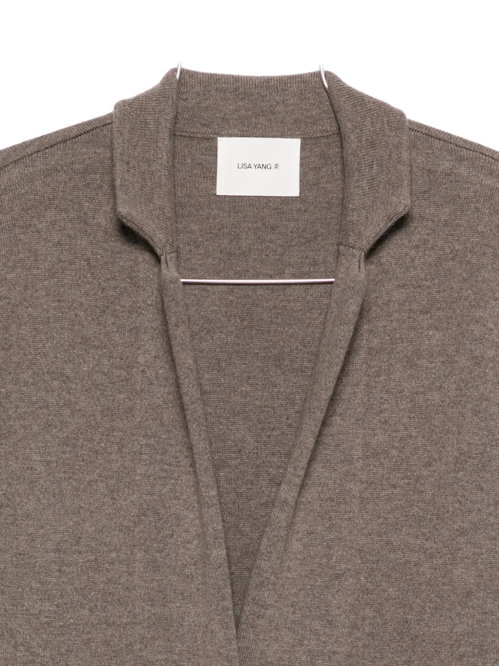 Lisa Yang Buttoned Pocket Cardicoat In Brown