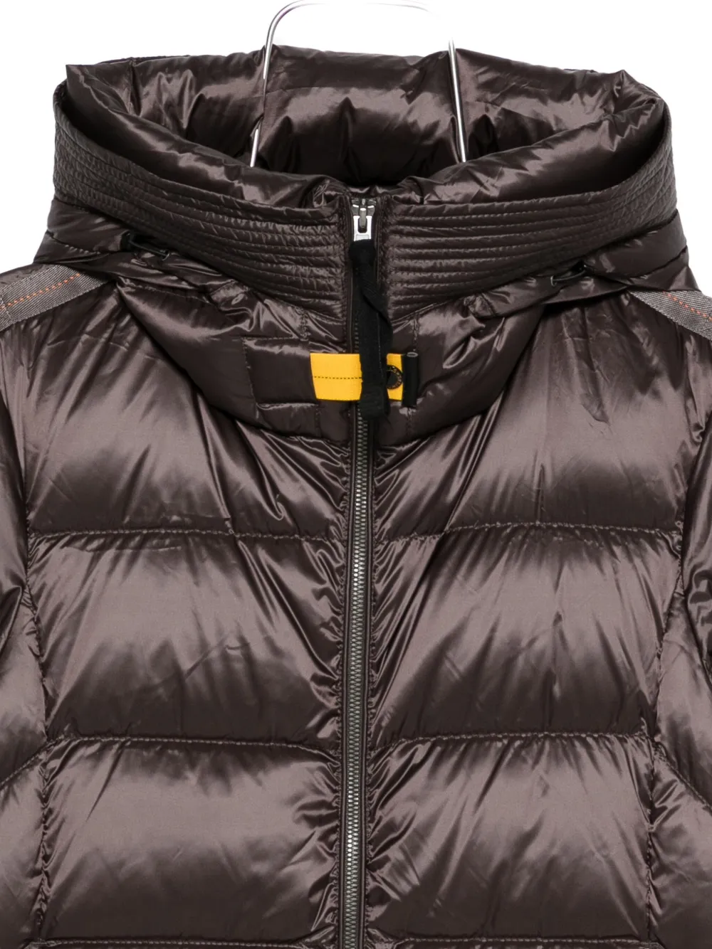 Parajumpers Hooded Quilted Coat In Brown