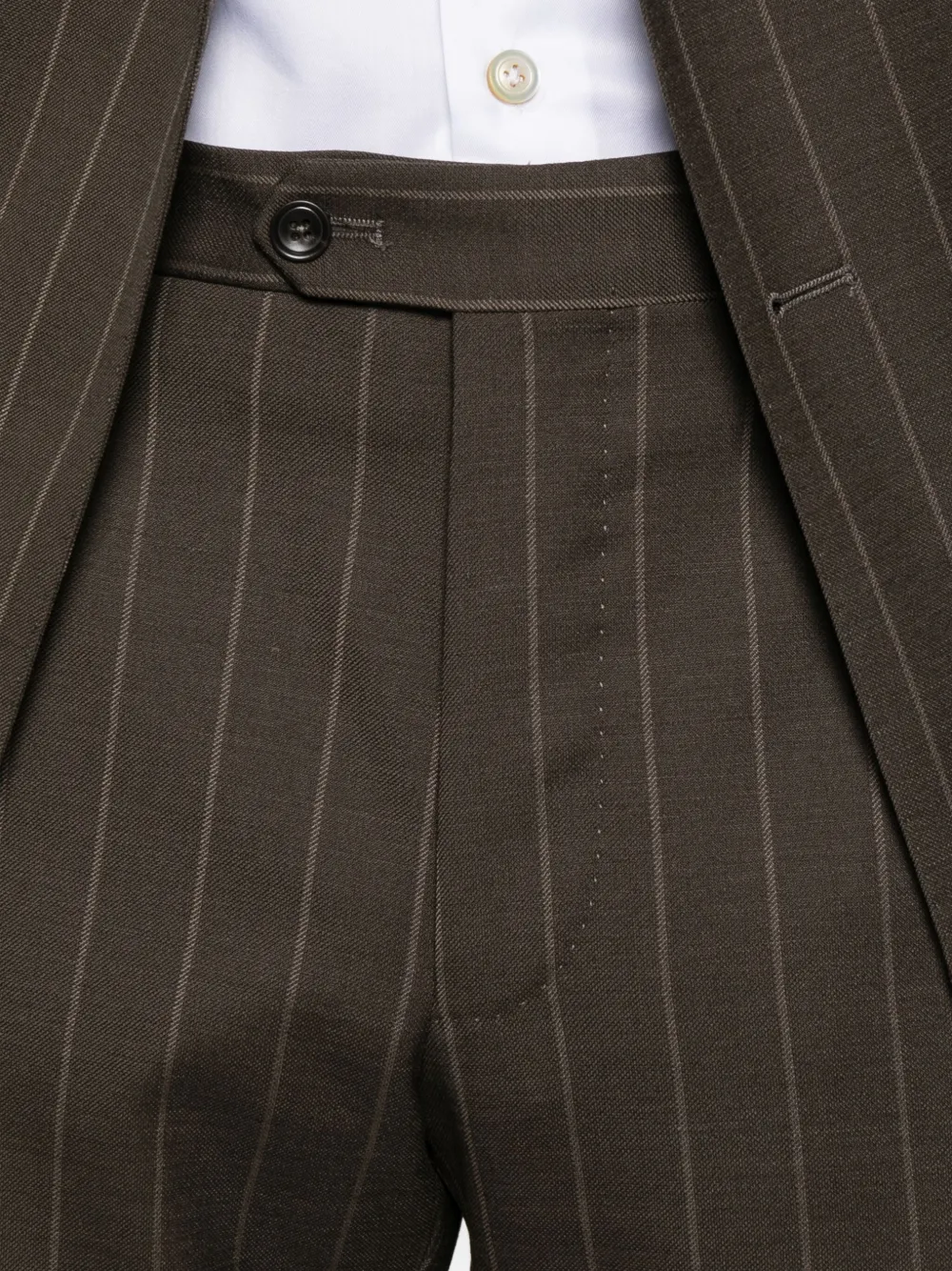 Tagliatore Blazer met krijtstreep en dubbele rij knopen Bruin