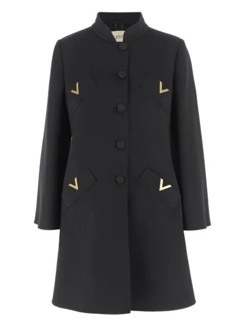 Valentino Garavani V-shaped gold-tone button coat