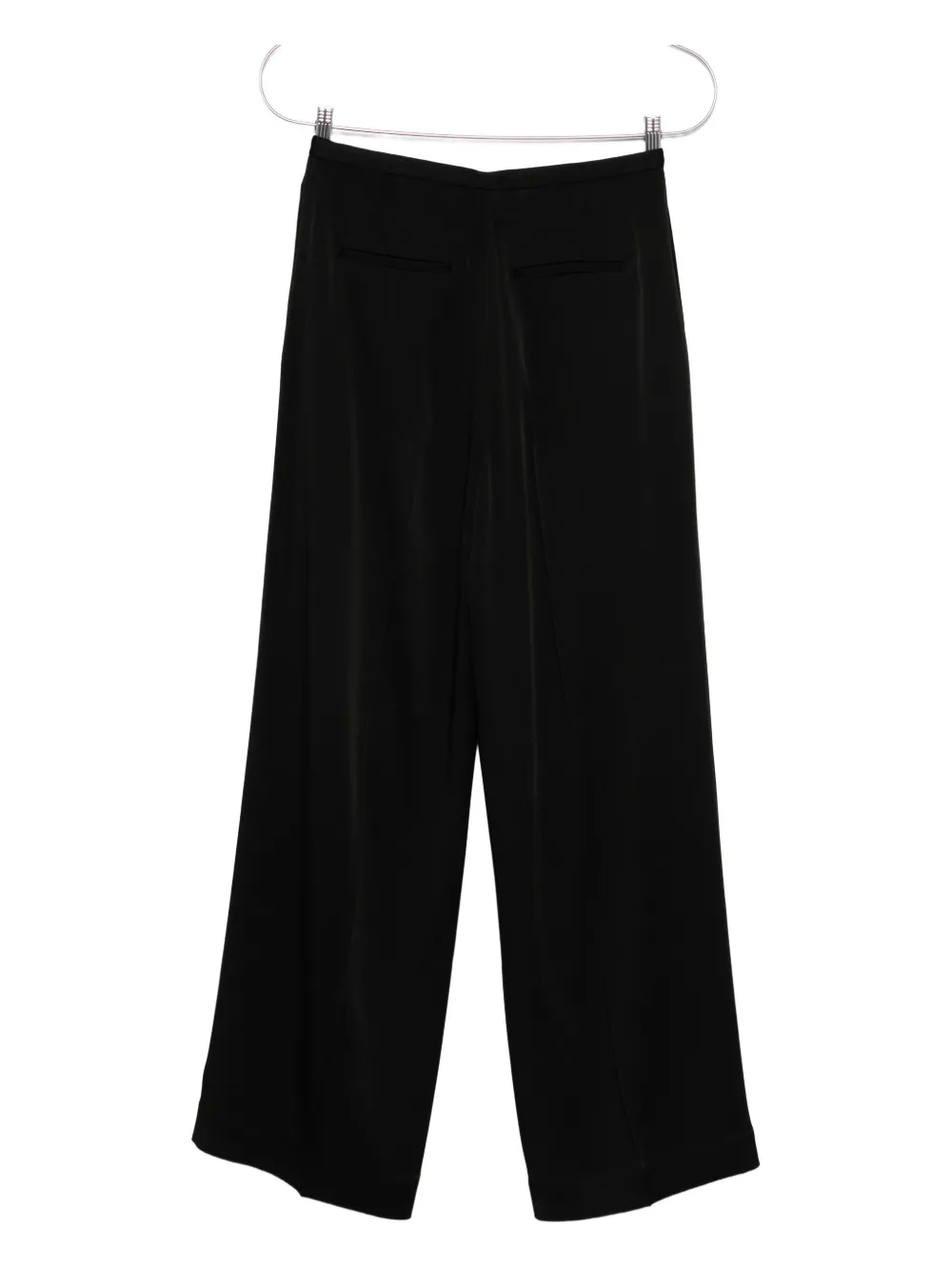 Róhe Broek met gestrikte taille Zwart
