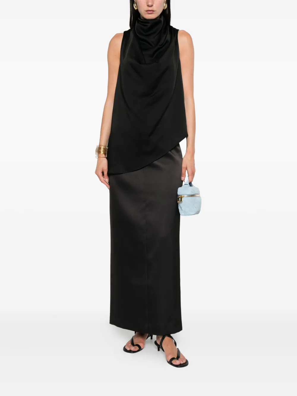 Róhe Mouwloze blouse - Zwart